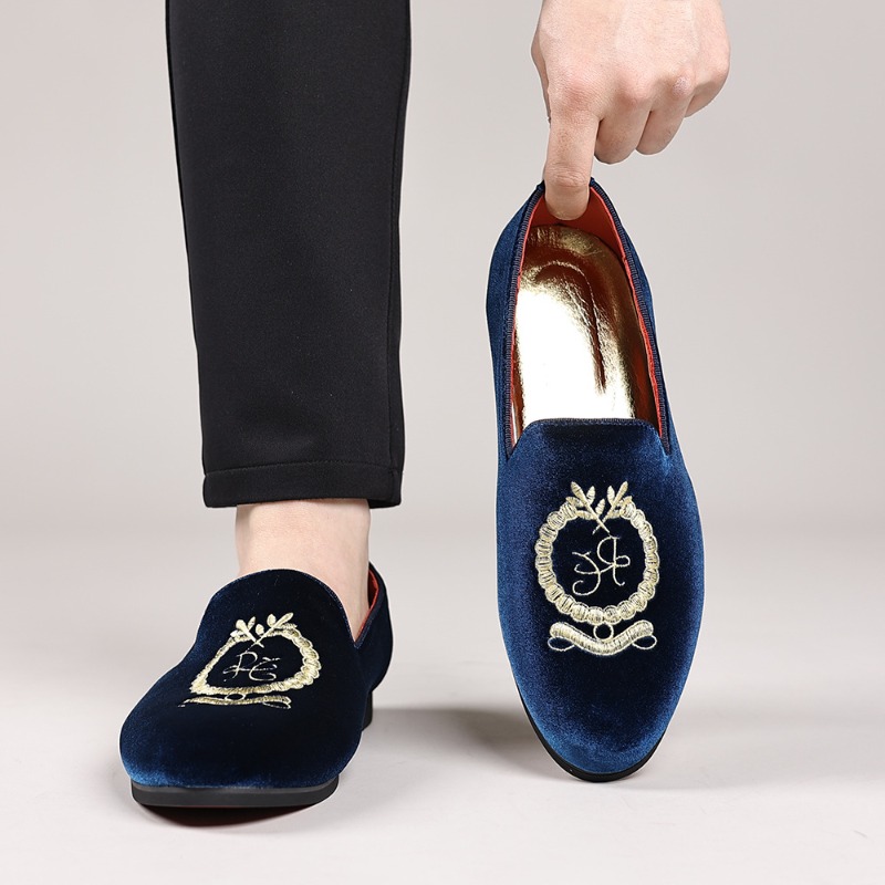 Men'S Shoes Hey Dude - Lüks Tasarımcı Loafer'lar Süet Deri Nakış