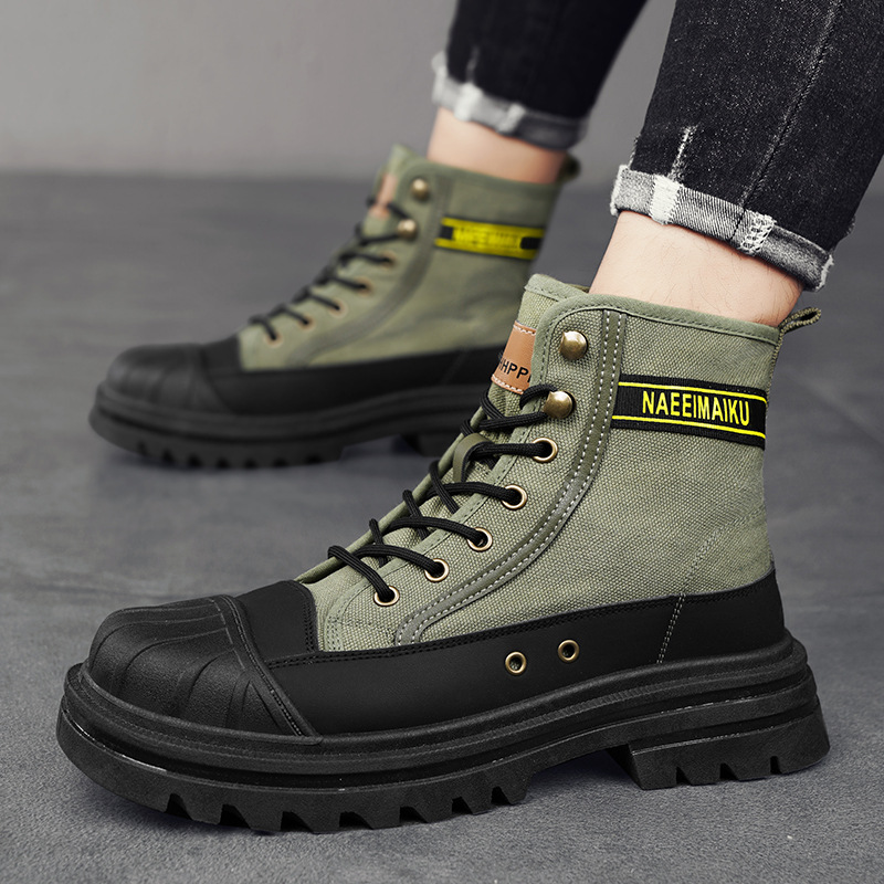 Men'S Shoes Hoka Sale - Erkek Kanvas Botları Moda Yüksek Bilekli