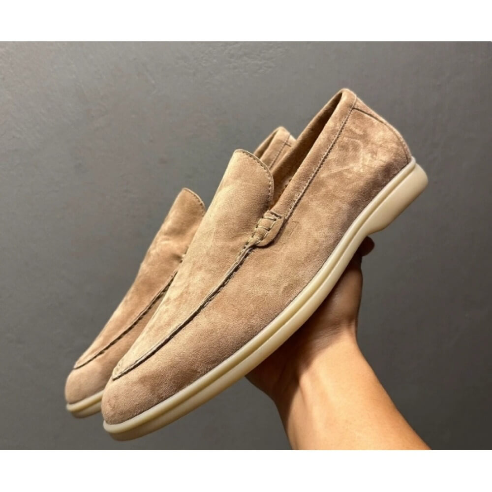 Men'S Shoes Smart - Lüks Bej Süet Günlük Loafer Ayakkabılar