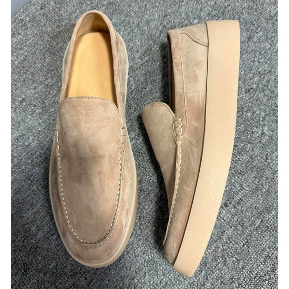 Lüks Bej Süet Platform Loafer' - Men'S Shoes Smart incelemesi ve fiyatı